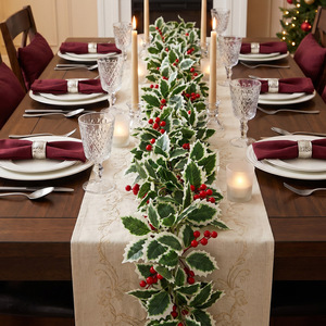 Guirlande de baies de houx de Noël Hirohi, 100cm-200cm, plante verte artificielle pour portes, fenêtres, décorations - Product Image 1