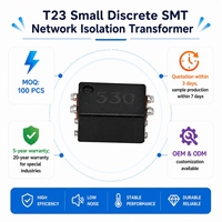 Transformateur LAN SMD T23 330uH Flyback Monophasé 220/110V 12V 1A 1MVA 5000W 200kHz Convertisseur de Tension Haute Efficacité