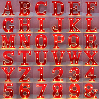 LED blanc chaud chapiteau lettre lumières Alphabet veilleuse pour Graduation Party Bar & Ramadan Saint Valentin décorations