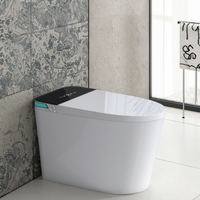 Meilleures ventes, toilettes intelligentes japonaises de haute qualité, noir et blanc, siège allongé moderne, chauffage, chasse d'eau automatique, télécommande, siphon en S