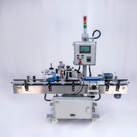 Machine d'étiquetage automatique haute performance pour bouteilles en plastique (feuille/film) avec applicateur d'étiquettes adhésives et roulement pour bouteilles rondes