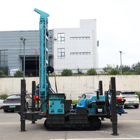 Foreuse de puits d'eau pneumatique DTH diesel 500m, directement d'usine, avec pompe et moteur