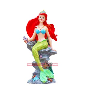 Giardino esterno in fibra di vetro sirena statua del parco divertimenti Street Landscape Design arte scultura cartone animato resina mitologica - Product Image 4