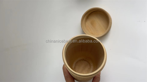 Recipiente portátil de bambú para almacenamiento de alimentos, recipiente de bambú para té, té y café - Product Image 6