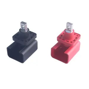 Wall Mounted 200A Square High Current Terminal Block Energy Storage Female/Male Target Connector PA66 Copper Socket Power