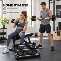 Ensemble d'haltères gris martelé de 50 kg en gros – Poids réglables pour entraînement de force à domicile – Approvisionnement direct usine