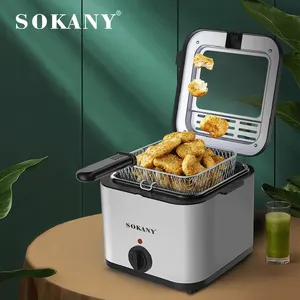 Zogifts SOKANY Wholesale Household 1.5L Blackstone Grill With Grill Air Fryer Electric Fryer Fried Fries Chicken