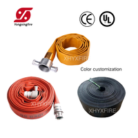 Vente directe usine – Tuyau en caoutchouc nitrile rouge 50 mm 65 mm, haute résistance à l'abrasion, avec raccords instantanés BS, pour lutte contre l'incendie