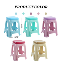 Tabouret carré moderne en plastique multicolore, chaise haute empilable pour cuisine et mobilier de salon chinois, directement du fournisseur.