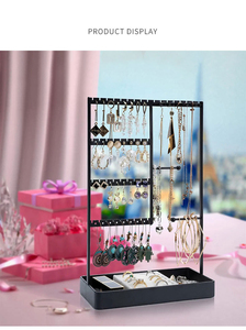 Présentoir de bijoux de bureau, étagère de ferronnerie de petits objets de rangement de clés de hall d'entrée, colliers, boucles d'oreilles, rangement d'accessoires - Product Image 6