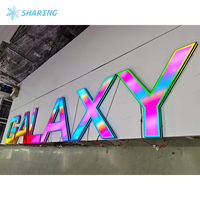 Panneau Néon LED Multicolore Programmable 3D à Effet Dynamique et Défilant pour Entreprises, Idéal pour Boîtes de Nuit et Hôtels
