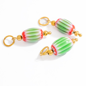 Cuentas ovaladas de vidrio de estilo nepalí para la fabricación de collares PJ91721A - Product Image 5