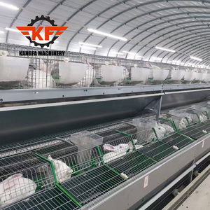 KANGFA Çok Satan Tavşan Kafesi Ucuz Üreme Tavşan Kafesleri Plastik Tepsili / İki Katlı Tavşan Kafesleri Satılık - Product Image 6