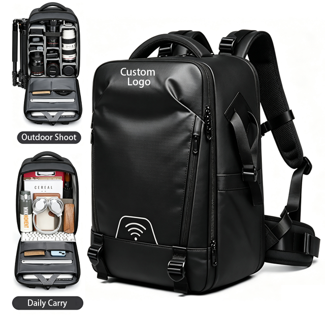 Waterproof Expandable Camera Backpack Large Capacity Removable Dividers Tripod Holder for DSLR Mirrorless Photographer Travel