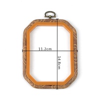 Cerceaux de broderie, point de croix, anneau, ensemble de cercles en bois imitant le cadre d'affichage