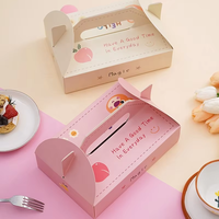 Boîte d'emballage artistique pour desserts, macarons, biscuits, gâteaux, avec pelliculage mat, gaufrage, fermeture magnétique, réutilisable et portable