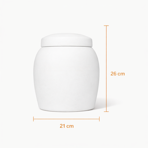 Kişiselleştirilmiş Minimalist Beyaz Urn Biyobozunur Çevre Dostu İnsan Külleri Kremasyon Urn'u Evcil Hayvan Urn'ları Denizde Cenaze Yapmak İçin Cenaze Urn'ı - Product Image 2