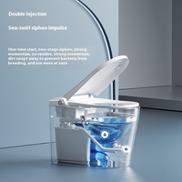 Toilette intelligente de luxe aux normes européennes avec télécommande, chauffage de siège avancé et drainage en S, forme de cuvette allongée