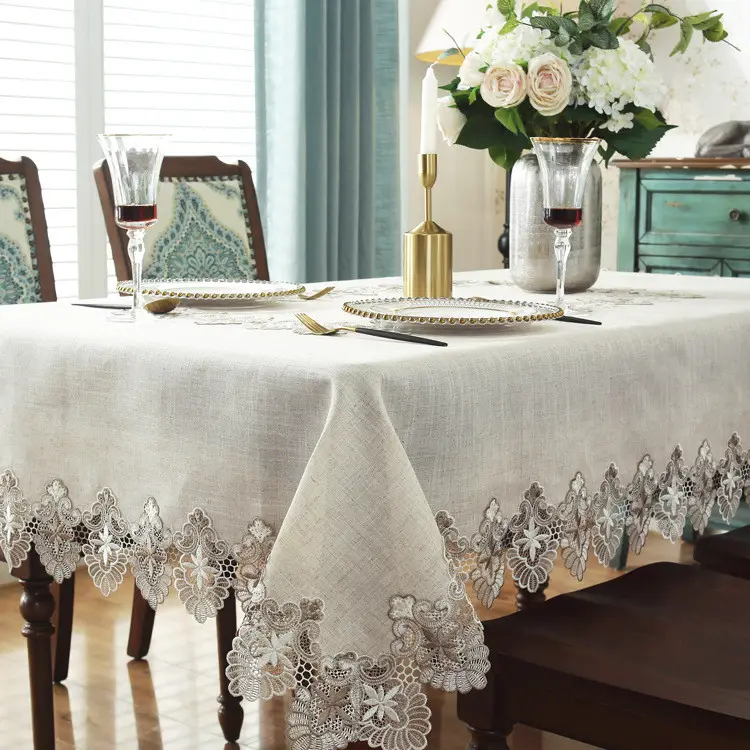 Stoffs pitze Tea Table Runner Cover Handtuch im europäischen Stil Hand gefertigte bestickte benutzer definierte Tischdecke