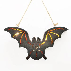 Décoration d'Halloween artisanale <span class=keywords><strong>en</strong></span> <span class=keywords><strong>bois</strong></span> sculpté : Citrouille, Araignée, Animaux – Art mural et d'appoint pour la maison - Product Image 4