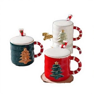 Mug en céramique de marque GuZi au design minimaliste créatif, 301-400 ml, portable, compatible lave-vaisselle et micro-ondes - Product Image 2