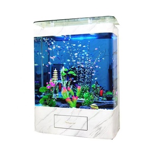 Acquario YUYI da 480L a Forma di Proiettile con Illuminazione e Ossigenazione, Vetro Trasparente per Soggiorno, Garanzia di 1 Anno - Product Image 3