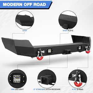 Parachoques Trasero OEM a Precio de Fábrica para Jeep Grand Cherokee WJ de Segunda Generación 1999-2004, Parachoques Todoterreno con Luz LED de 18W, Anillo <span class=keywords><strong>en</strong></span> D y Escalón - Product Image 2