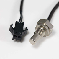 Capteurs de température RTD à visser PT100/PT1000, sonde en acier inoxydable, capteurs étanches, câble PVC, type vis RTD, petit modèle domestique