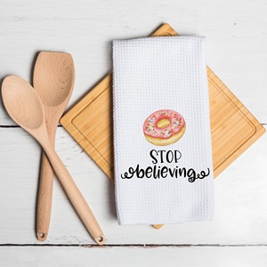 Đừng ngừng tin tưởng, <span class=keywords><strong>Icecream</strong></span> bánh rán chơi chữ nói Waffle trà khăn kỳ nghỉ nhà bếp trang trí món quà món ăn khăn - Product Image 3