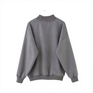 เสื้อสเวตเชิ้ตคอกลมโอเวอร์ไซส์แบบยูนิเซ็กซ์ สีพื้น ผ้าถัก สวมใส่สบาย ทรงปกติ แขนยาว - Product Image 2