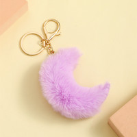 Mini porte-clés en peluche Lune pour couple, pour sac et voiture