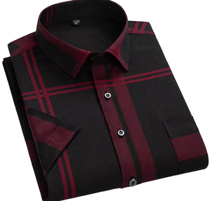 Men's Casual Shirt-Single Breasted Breathable <b>Yarn</b> Dyed Autumn Season OEM Service - Product Image 1