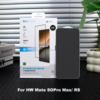 Protection d'écran en verre trempé OEM HW, dureté 9H, pour Huawei HD, compatible avec le boîtier Mate 80