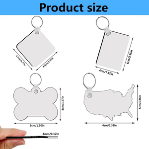 <span class=keywords><strong>Llaveros</strong></span> Sublimables de Madera MDF de Doble Cara, ENVÍO DESDE EE. UU., Llavero de Madera con Logotipo Personalizado, Llavero Sublimable en Blanco - Product Image 3