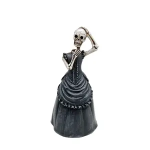 Neues Design Custom ized Gothic Scary Skelett Schädel Figur Harz Halloween Dekoration Geschenk