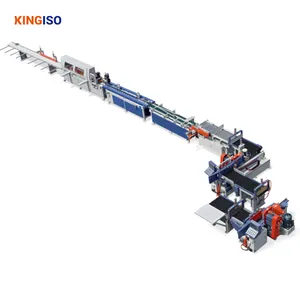 KINGISO Wood Door Frame Finger Joint Line Produksi Finger Jointing Line dengan 6M Finger Joint Press