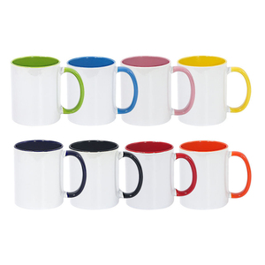 Tasse en céramique émaillée 2 tons, tasses colorées vierges à sublimer - Product Image 1