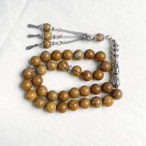 Rosario musulmano perline di preghiera islamica 8/10mm in legno arabico pietra con perline gioiello turco Tasbeeh Misbaha Sibha Tasbih Tesbih - Product Image 1