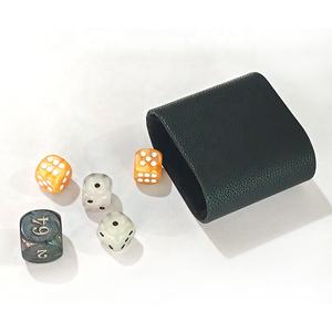 Vaso <span class=keywords><strong>para</strong></span> <span class=keywords><strong>dados</strong></span> de cuero negro, agitador de <span class=keywords><strong>dados</strong></span> de cuero con borde antideslizante, silencioso y portátil, <span class=keywords><strong>para</strong></span> <span class=keywords><strong>dados</strong></span> de backgammon y juegos de mesa - Product Image 4