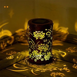 Lampe <span class=keywords><strong>solaire</strong></span> à LED en fer forgé pour arrosoir creux <span class=keywords><strong>Projecteur</strong></span> pour jardin, allée, cour, chemin, décoration, ornement - Product Image 5