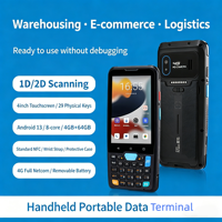 Terminal Portátil SHUNQI con Pantalla Táctil Capacitiva Industrial a Color de 4.0 Pulgadas, Escáner de Códigos de Barras 1D y 2D, Android 13