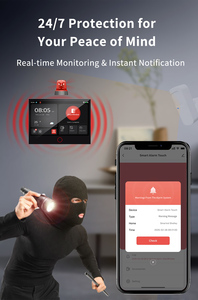 Système d'alarme intelligent Tuya Smart avec écran tactile 7 pouces WiFi+4G, kit de sécurité domestique, caméra portable intérieure/extérieure, batterie de secours 5000 mAh - Product Image 5