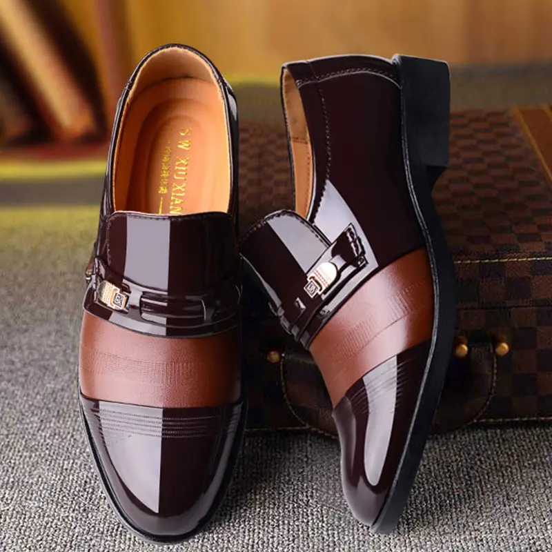 Luxury Business Oxford Leather Shoes Breathable Dress Shoe Summer 2023 Male Office Wedding Flats Footwear Formal Shoes For Men