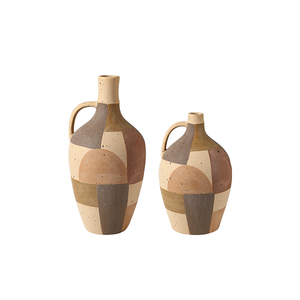 <span class=keywords><strong>Vase</strong></span> <span class=keywords><strong>en</strong></span> Céramique Flolenco, Décoration Rustique Vintage Peinte à la Main, Assortie aux Couleurs, <span class=keywords><strong>Poterie</strong></span> Créative pour Pièce Modèle, Couloir ou Table - Product Image 6