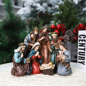 Redeco Venta de Fábrica de Set de Nacimiento con Jesús, Figuras de Resina del Belén Navideño, Decoración de Navidad para Regalo Festivo - Product Image 5