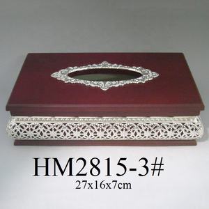 Металлический деревянный красивый держатель для салфеток на заказ, роскошная декоративная коробка для салфеток с крышкой - Product Image 4