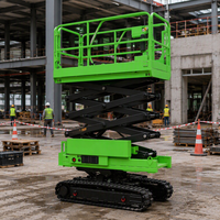 Plateforme élévatrice à ciseaux électrique sur chenilles en acier de 8 m GS0612TL, capacité 580 kg, avec extension de 900 mm pour l'entretien des installations extérieures