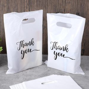 Recyclable Pink Die Cut <b>Plastic</b> <b>Tote</b> Bag with Small Handle Cute Logo Printed for Shopping or Exhibitions - Product Image 6