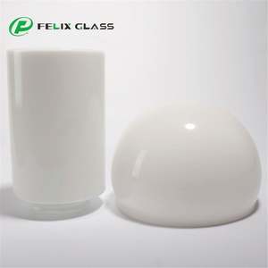 Cúpula de Vidrio Blanco Lechoso de Tamaño Personalizado, Cubierta de Media Cilindrada para Lámpara LED Regulable, para Lámparas de Araña y de Mesa - Product Image 4