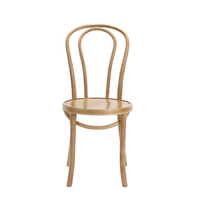 Chaise de salle à manger d'hôtel en bois courbé empilable pour événements